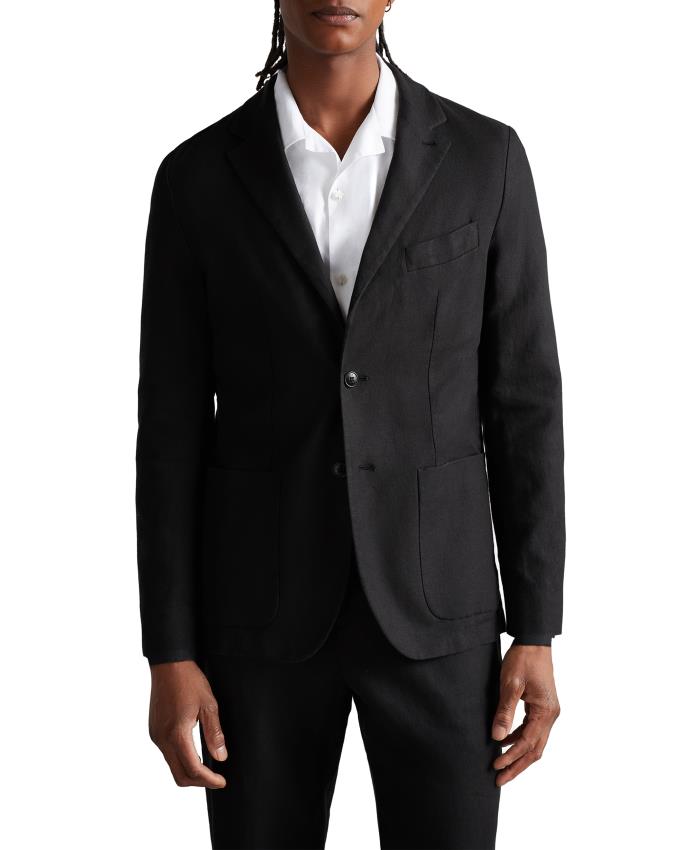 Blazer Ted Baker Slim Fit Linen Noir Homme | MAL-46815825